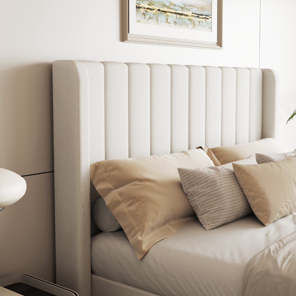 Maddison Cream Velvet Ottoman Storage Bed