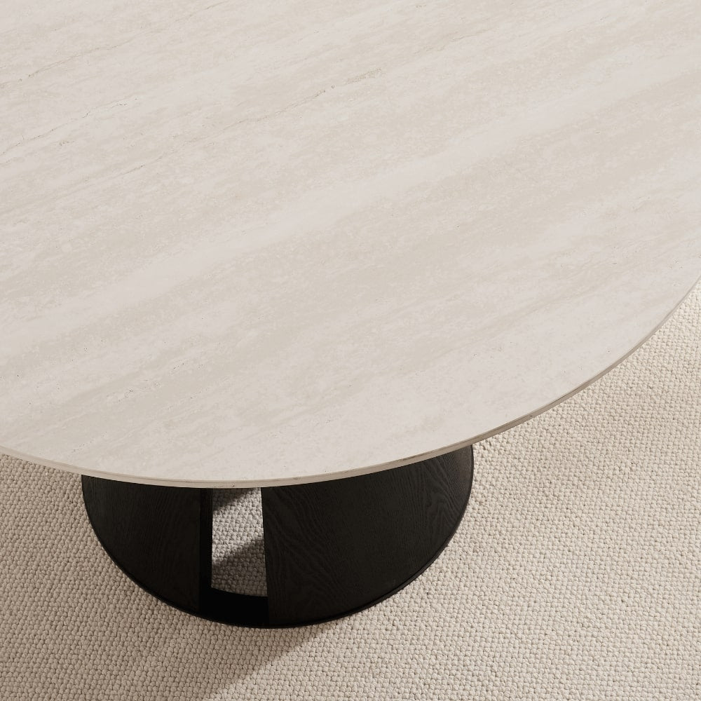 Maya Round Light Cream Ceramic Dining Set With 4 Jasmine Chairs