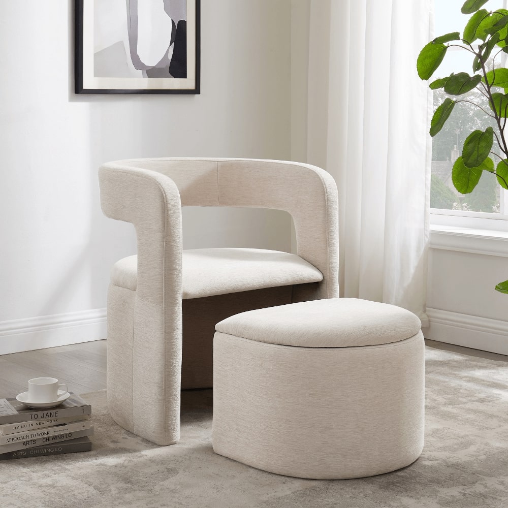 accent chairs with small stool