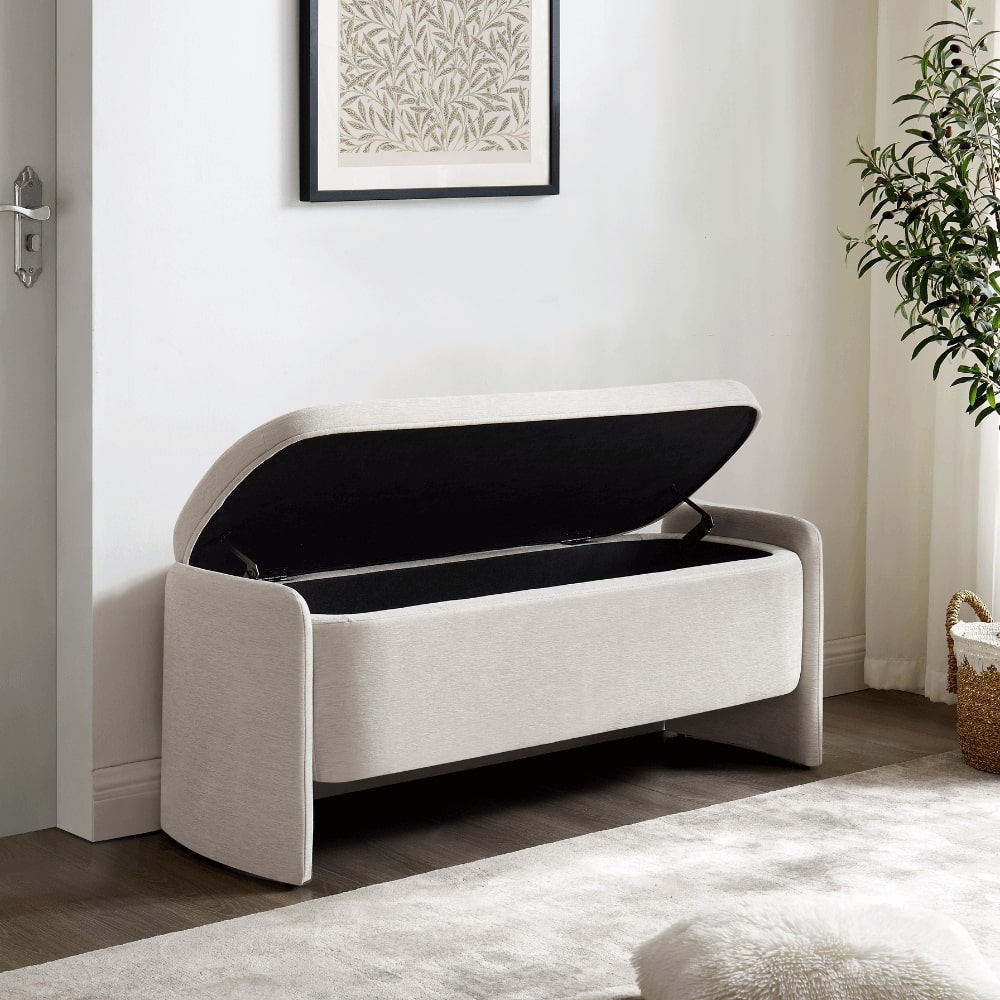 velvet storage bench