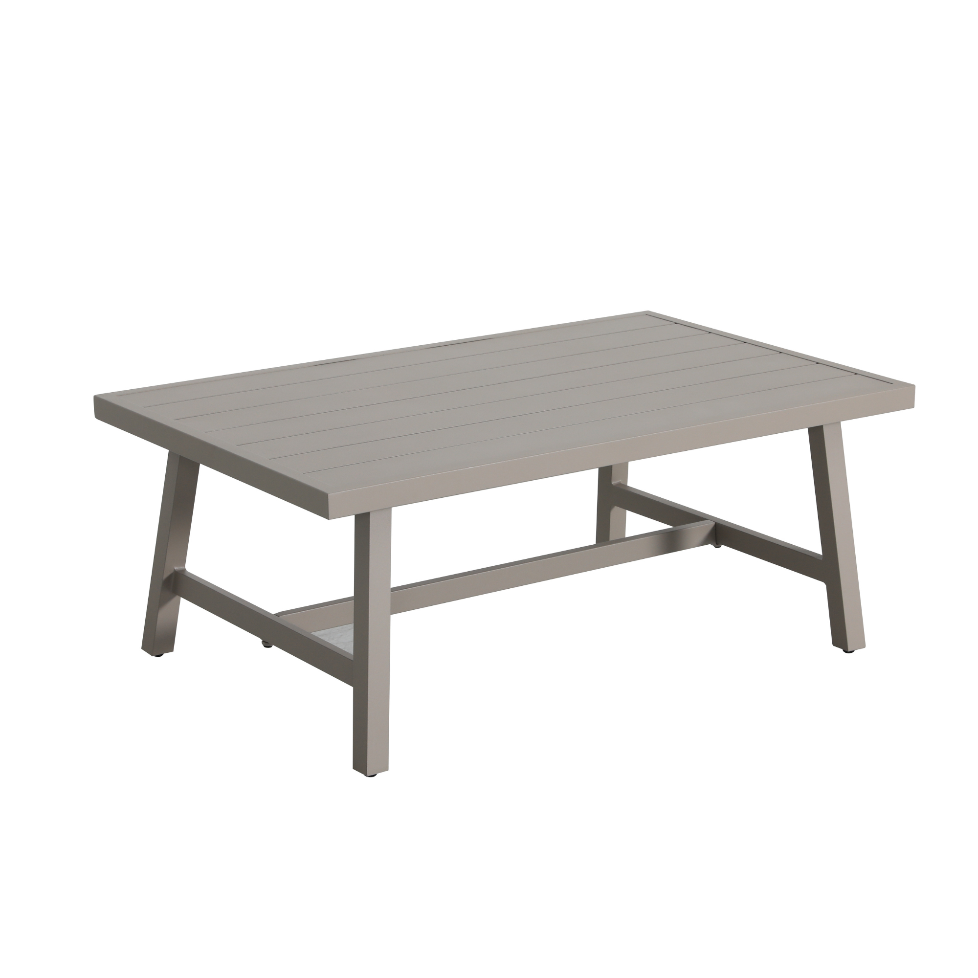 Sicily Beige Aluminium 5 Seater Sofa Set With Beige Cushions