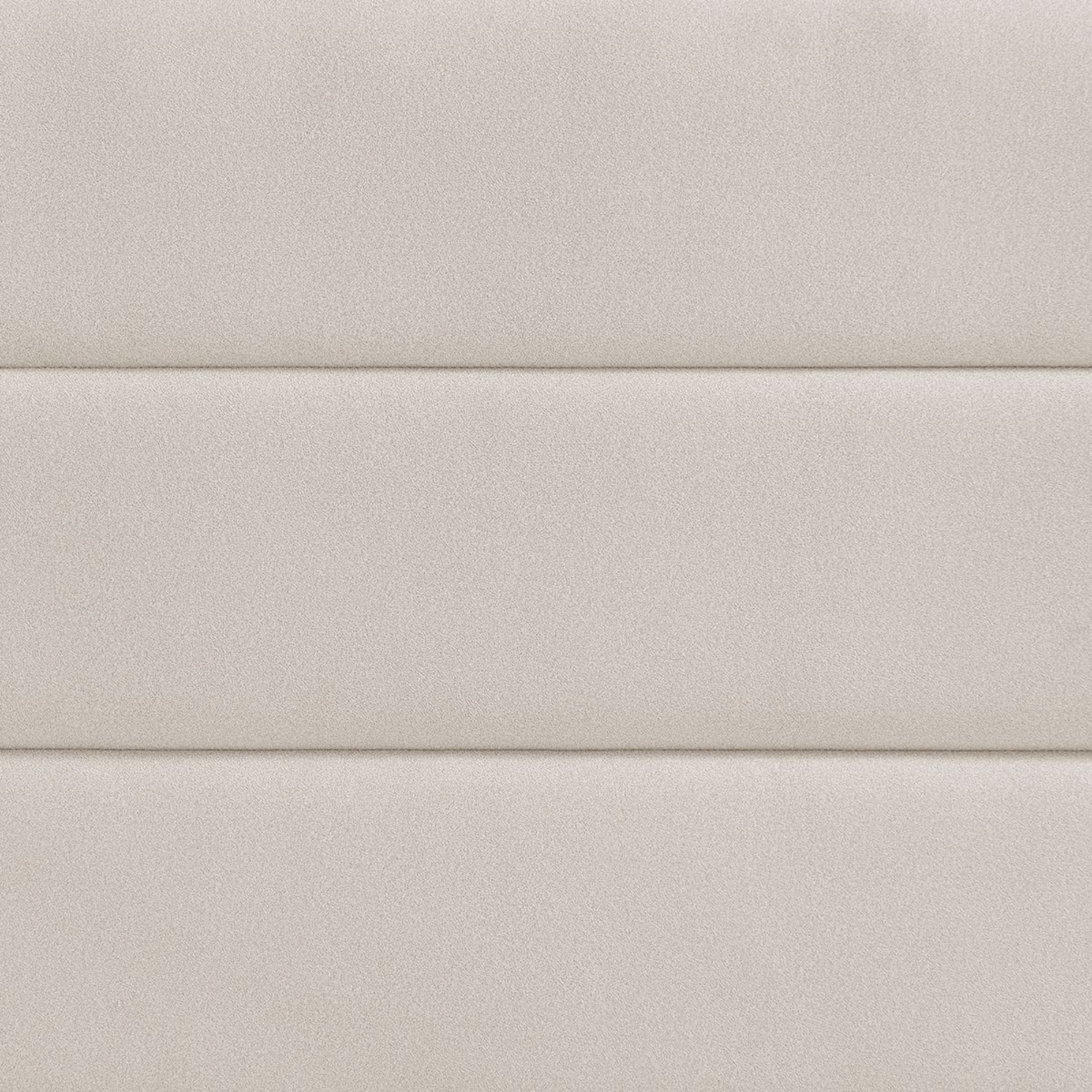 Amara Beige Wide Panel Fabric Headboard Ottoman Storage Bed King Size