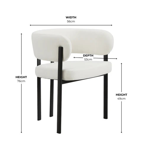 Apollo White Ceramic Dining Set With 4 Elle Chairs