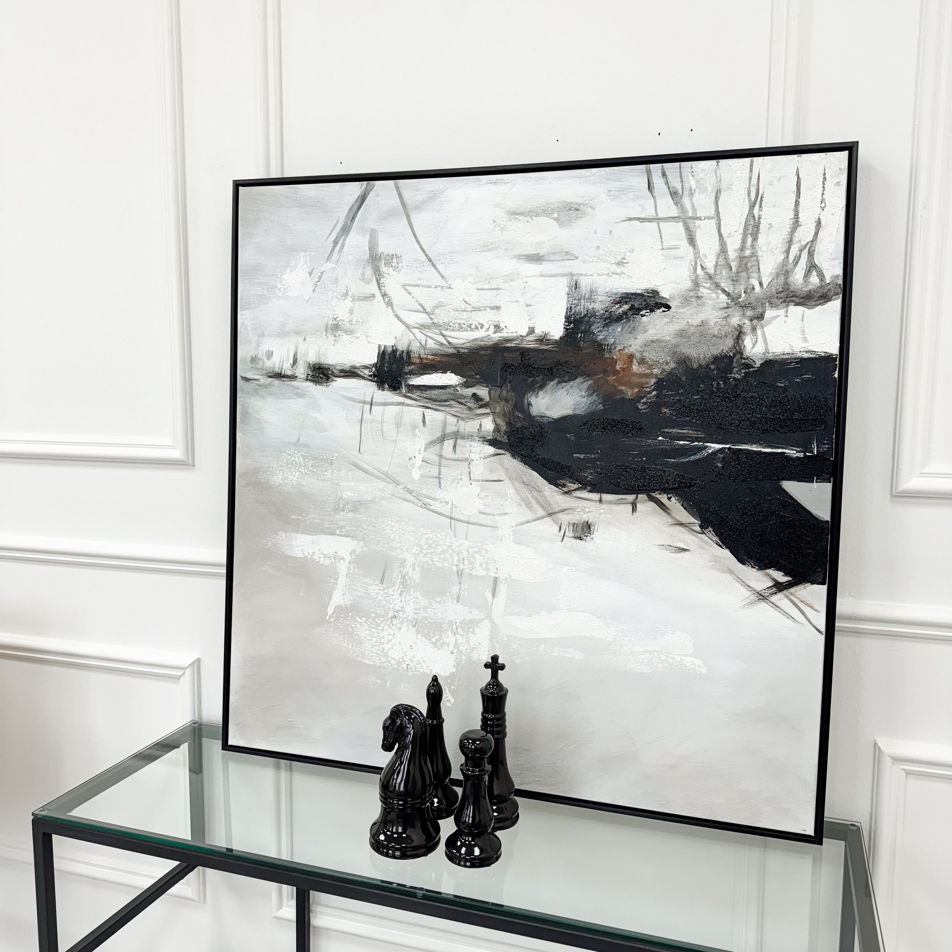 Grey and Black Contrasting Wall Art