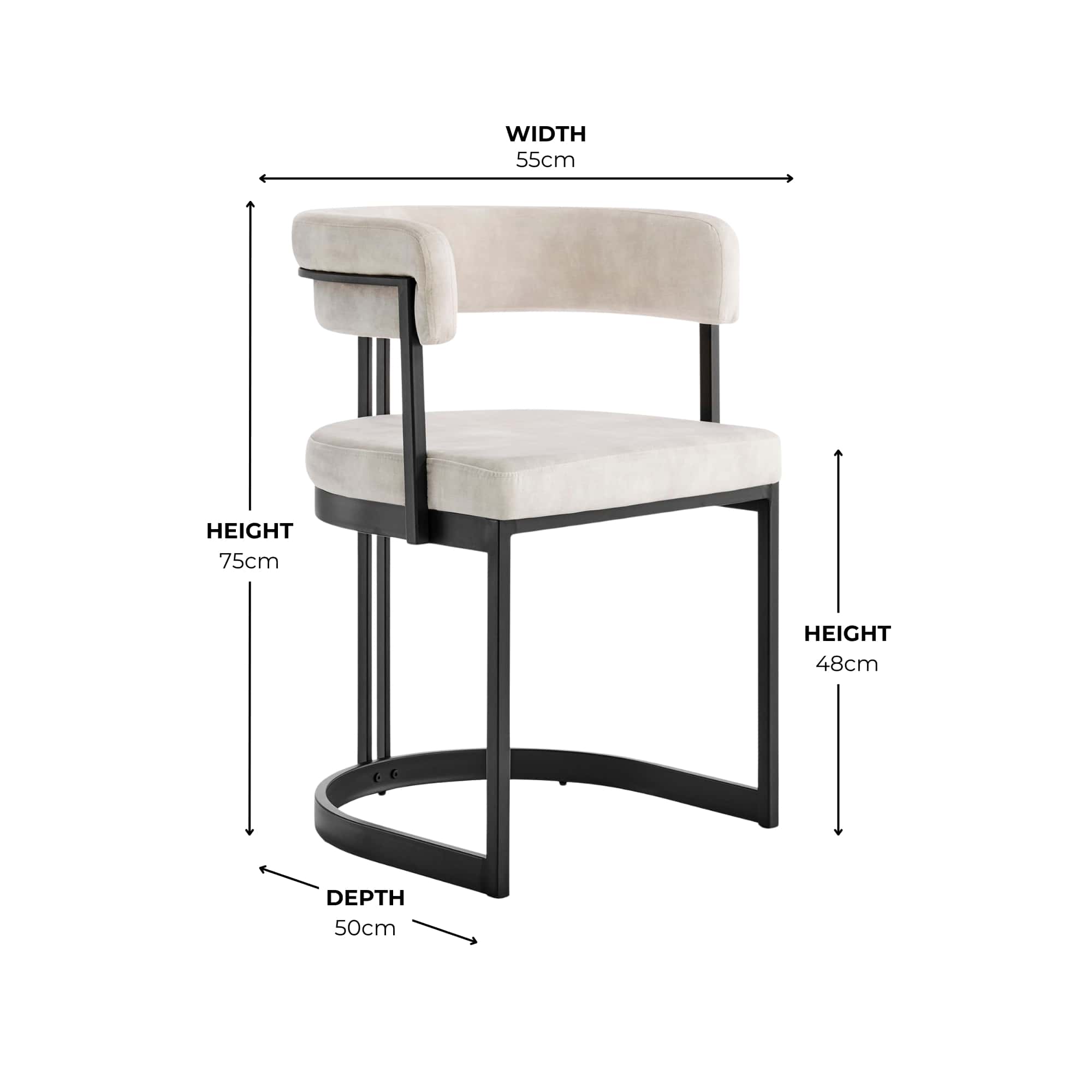 Maya Round Light Cream Ceramic Dining Set With 4 Mia Cream Chairs