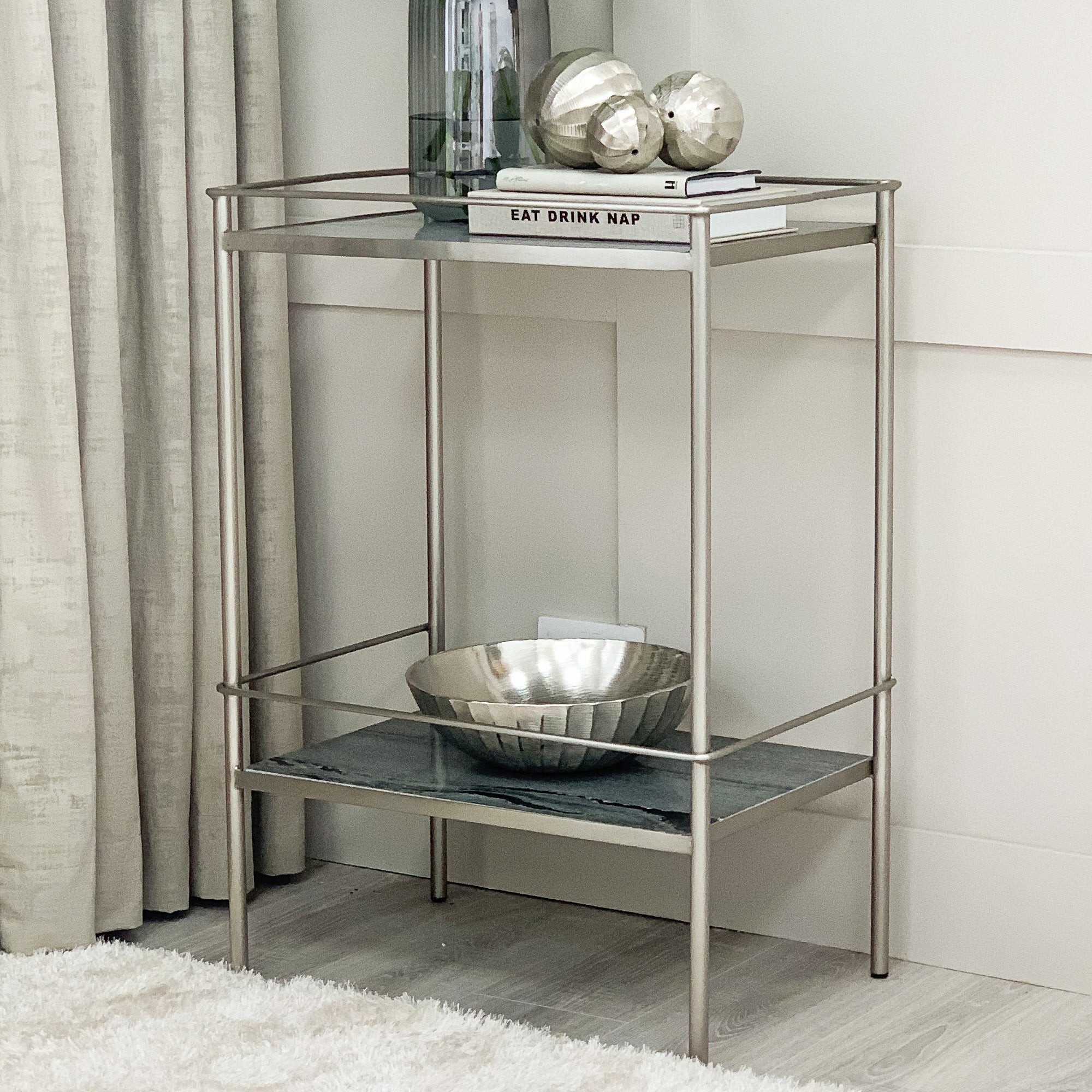 Grey Marble Side Table